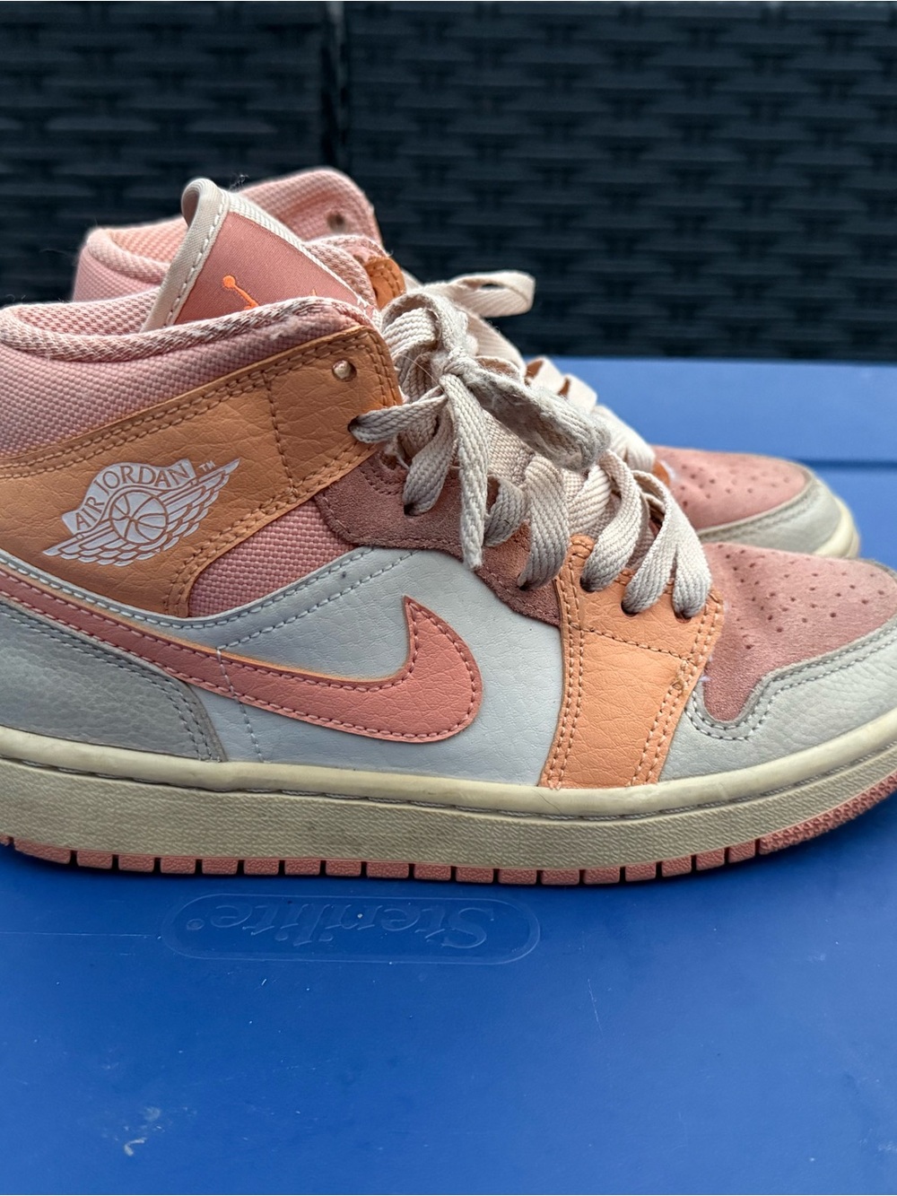 Jordan Women’s Mid-Top Sneakers in Pink and Peach